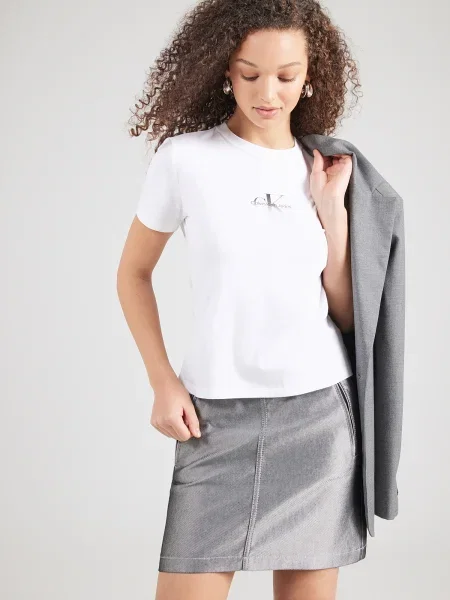 Calvin Klein Jeans Tričko čierna biela