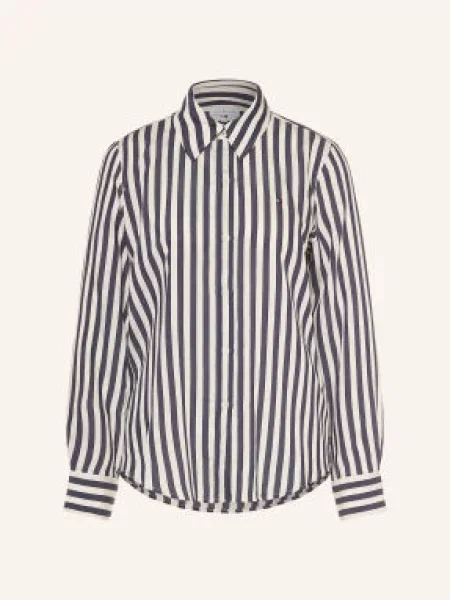 Tommy Hilfiger Košilová Halenka tmavě / režná modrá