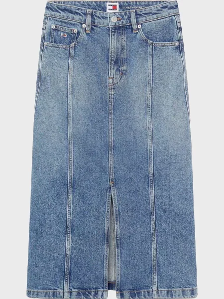 Миди джинсовая юбка Tommy Jeans синяя