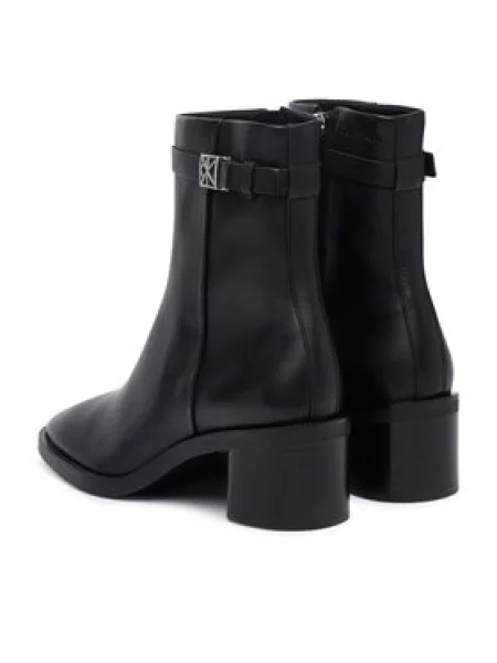 Calvin Klein Aulinukai Block Heel Ank Boot Lth Hdw juoda