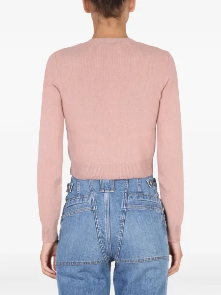 Pulover Stella Mccartney cu decolteu rotund roz