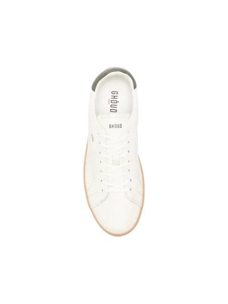 Sneakersy Ghoud skórzane z nadrukiem białe