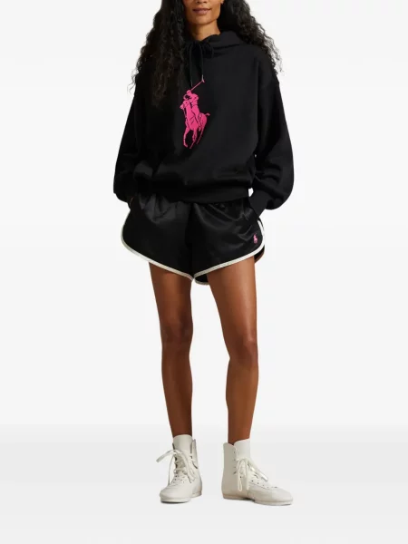 Ριγέ polo Polo Ralph Lauren με αυτόγραφο διπλόκουμπα μαύρο