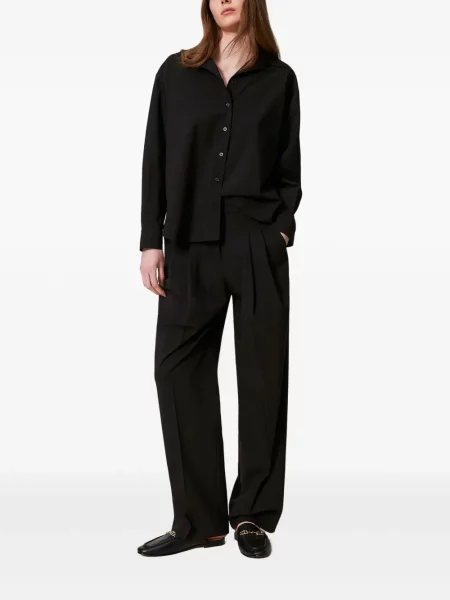 Pantaloni Twinset plisate negru