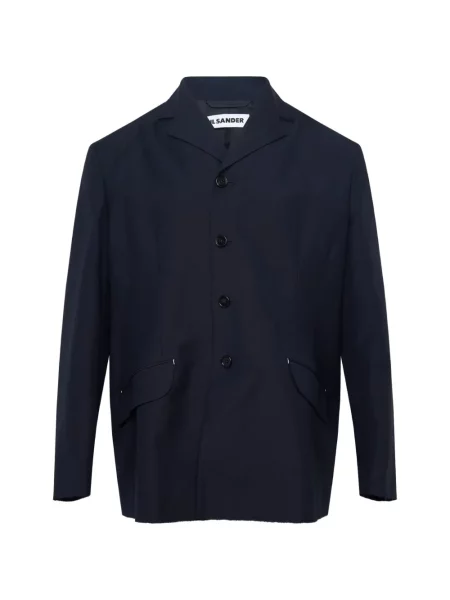 Geacă Jil Sander de lână albastru