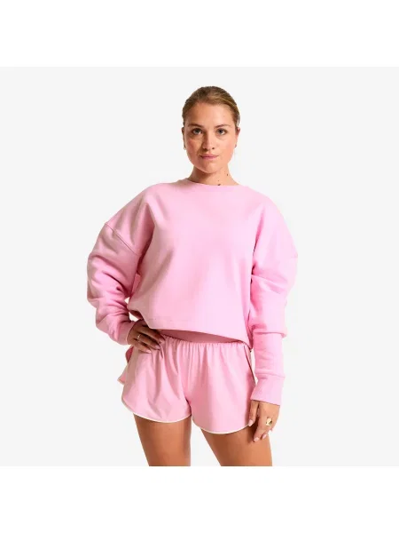 Bluza fitness Domyos crop różowa
