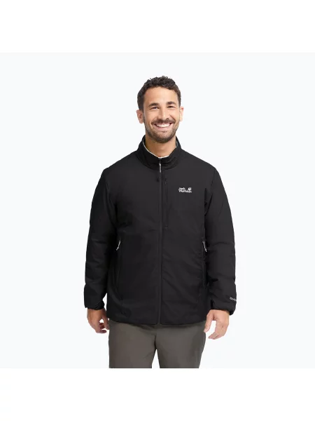 Geacă izolată pentru bărbați Jack Wolfskin Trail Light Ins black negru
