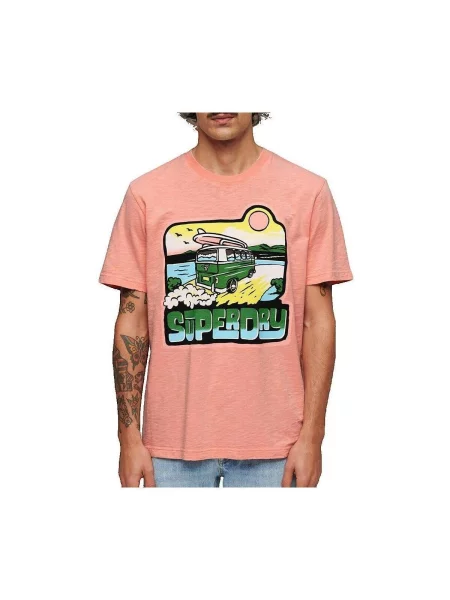 Póló Superdry narancsszínű