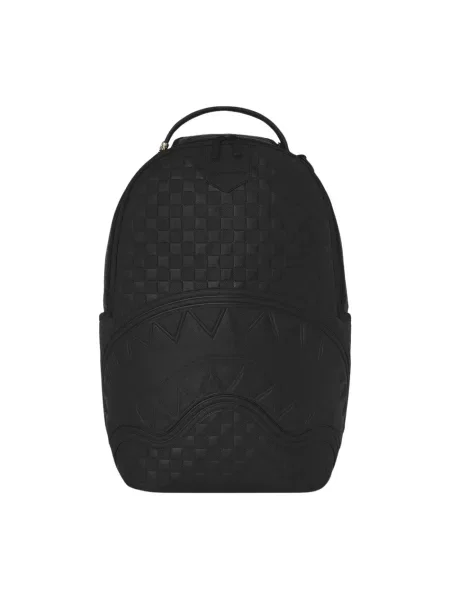 Torba Sprayground w kratę skórzana czarna