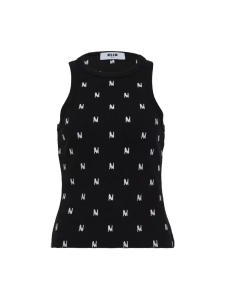 Dzianinowy top Msgm czarny