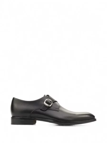 Pantofi monk Lottusse cu cataramă negru