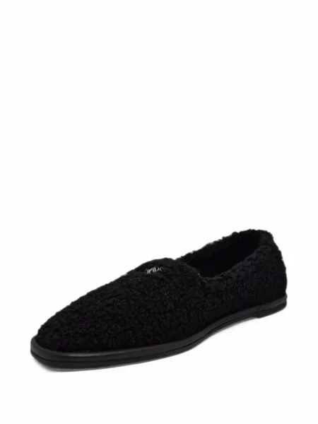 Loafers Casadei από δέρμα προβάτου με αυτόγραφο μαύρο