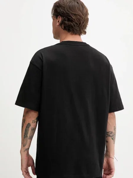 HUGO Póló Nesite Loose Fit fekete