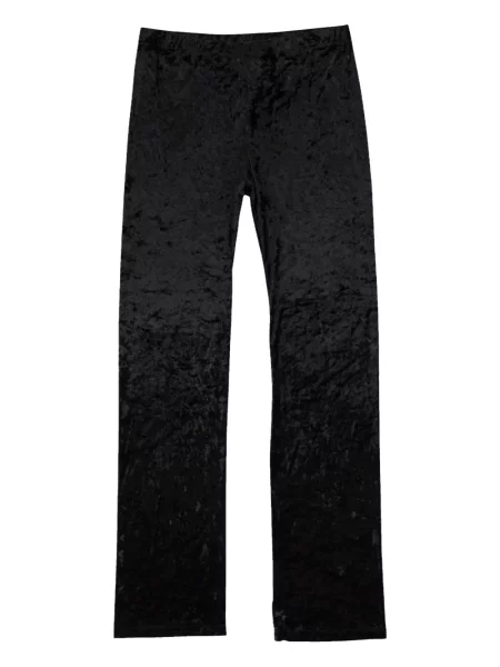 Pantaloni Callipygian de catifea negru