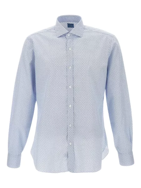 Košile Barba s potiskem bílá