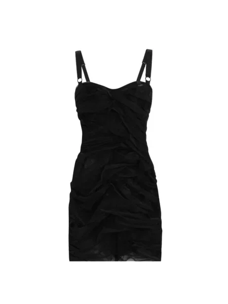Sukienka Dolce And Gabbana bez rękawów czarna