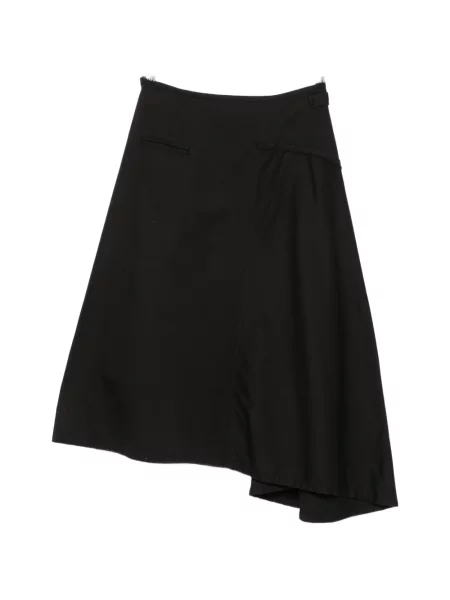Fusta mini Yohji Yamamoto asimetrică negru