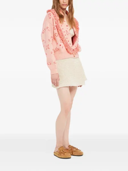 Cardigan Alanui din jacard roz