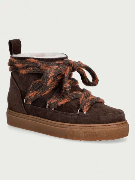 Inuikii Suede Knot cizme de zăpadă pentru femei din piele întoarsă maro