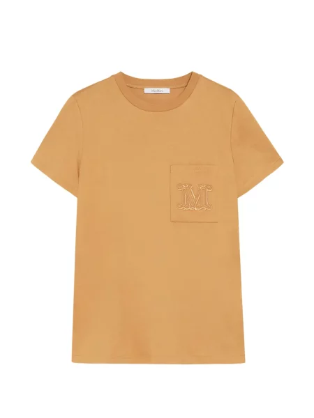 Tricou Max Mara cu broderie portocaliu