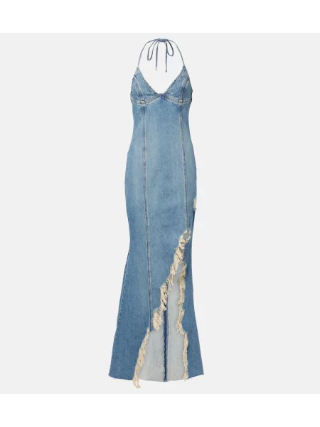 Rochie din denim Blumarine de costum albastru