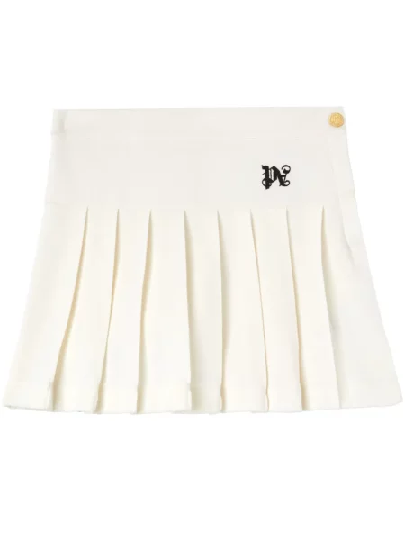 Fustă Palm Angels cu broderie alb