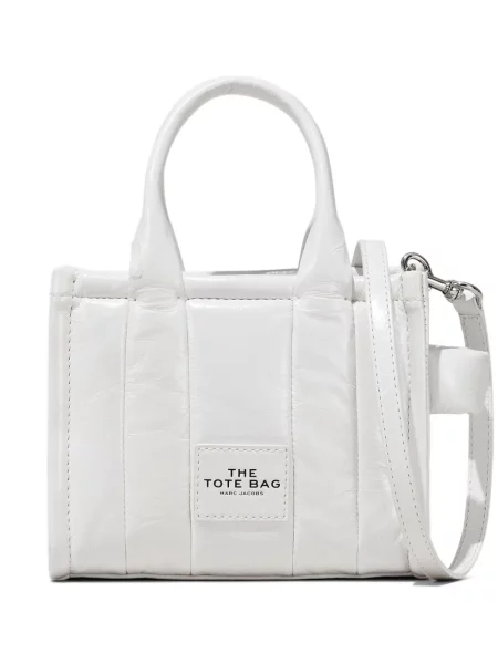 Geanta de piele Marc Jacobs din piele alb
