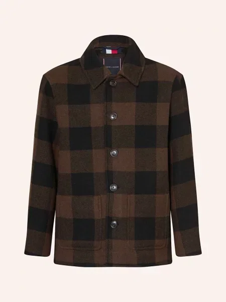 Tommy Hilfiger Bunda černá/ tmavě hnědá černá