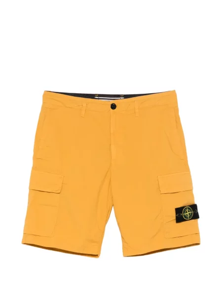 Pantaloni scurți cargo Stone Island cu strasuri galben