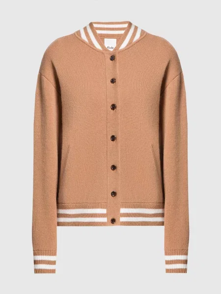 Бомбер з вовни та кашеміру Allude коричневий