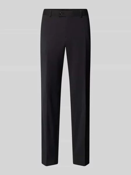 Spodnie materiałowe o kroju slim fit z domieszką bawełny model Cole' Cg - Club Of Gents czarne