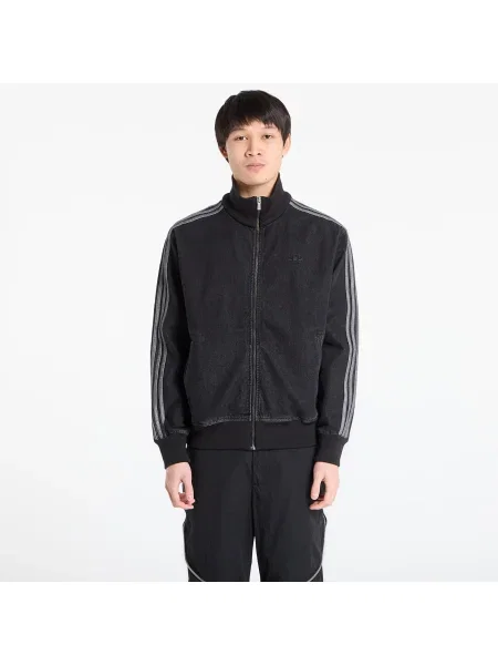 ADIDAS ORIGINALS Átmeneti dzseki Adicolor Firebird sötétszürke / farmer fekete