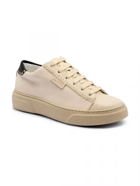Marc Cain Sneakers cu adaos de piele bej