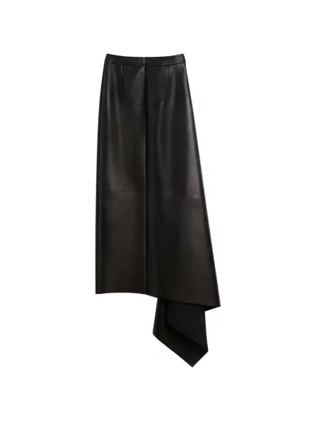 Lung fustă din piele Givenchy negru