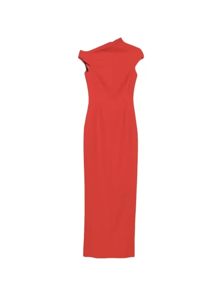 Rochie maxi Solace London asimetrică portocaliu
