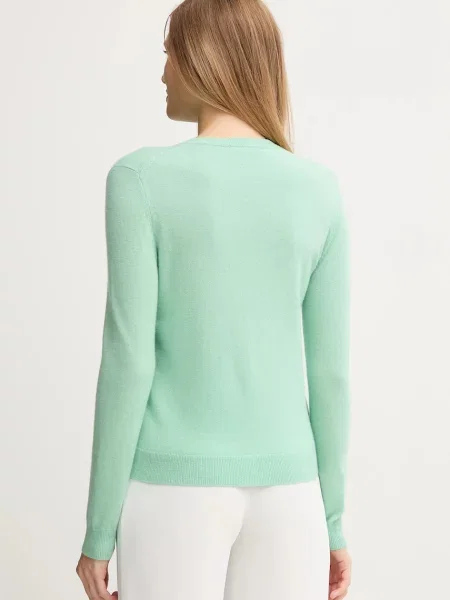 Вовняний кардиган United Colors of Benetton легке зелений