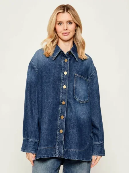 Pinko De blugi cămașă OLIVASTRO | Oversize fit albastru