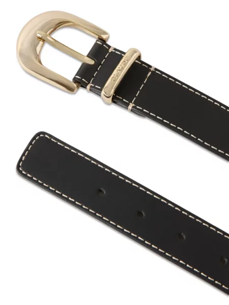 Cu centură curea Claudie Pierlot din piele negru
