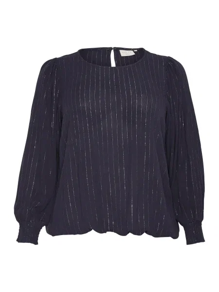 KAFFE CURVE Bluză Lio mov vânătă argintiu