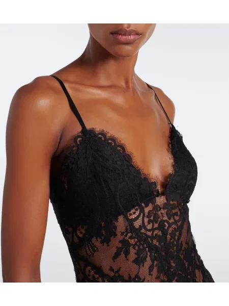 Body Zimmermann din dantelă negru