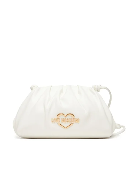 Geanta crossbody Love Moschino alb