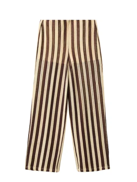 MANGO Pantaloni FALKI deschis / închis maro