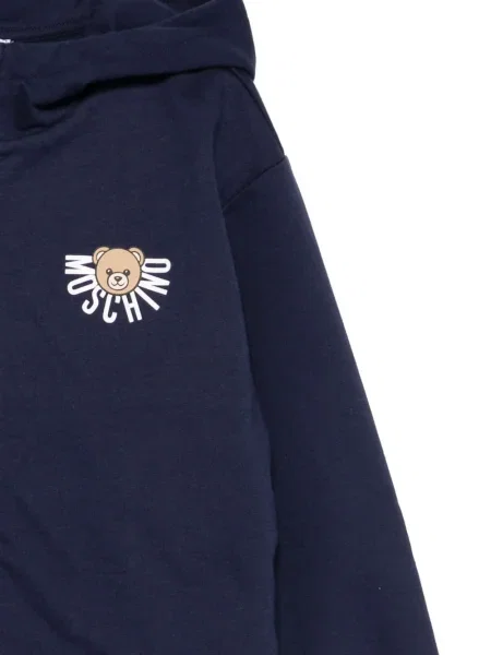 Bluza z kapturem dziecięca Moschino niebieska