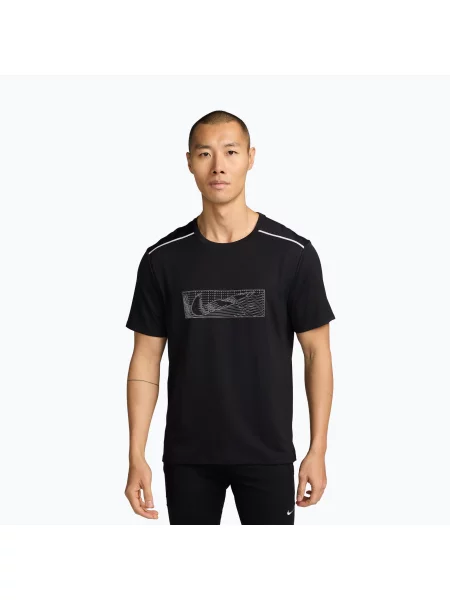 Tricou de alergare pentru bărbați Nike Miler black negru