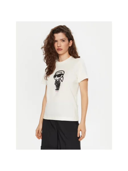 KARL LAGERFELD Majica Écru Regular Fit