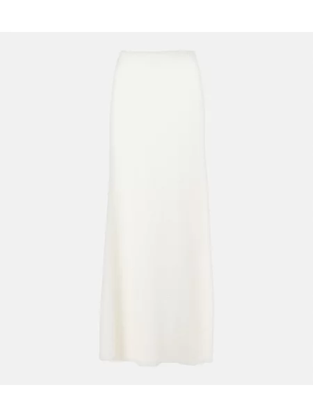 Fusta maxi Toteme tricotate alb