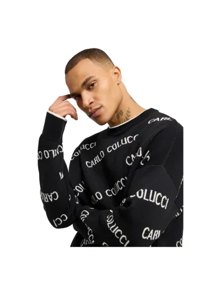 Sweter Carlo Colucci czarny
