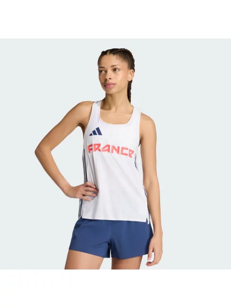 Tílko FRANCE Adizero Training bílé