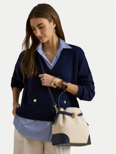 LAUREN RALPH LAUREN Ročna torba bež