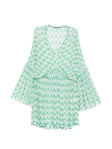 Rochie mini Missoni evazată de costum mini verde